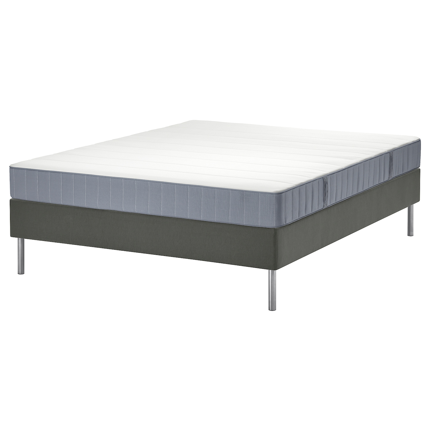 Кровать - LYNGÖR / LYNGОR IKEA/ ЛЮНГЕРЬ ИКЕА, 180х200 см, серый