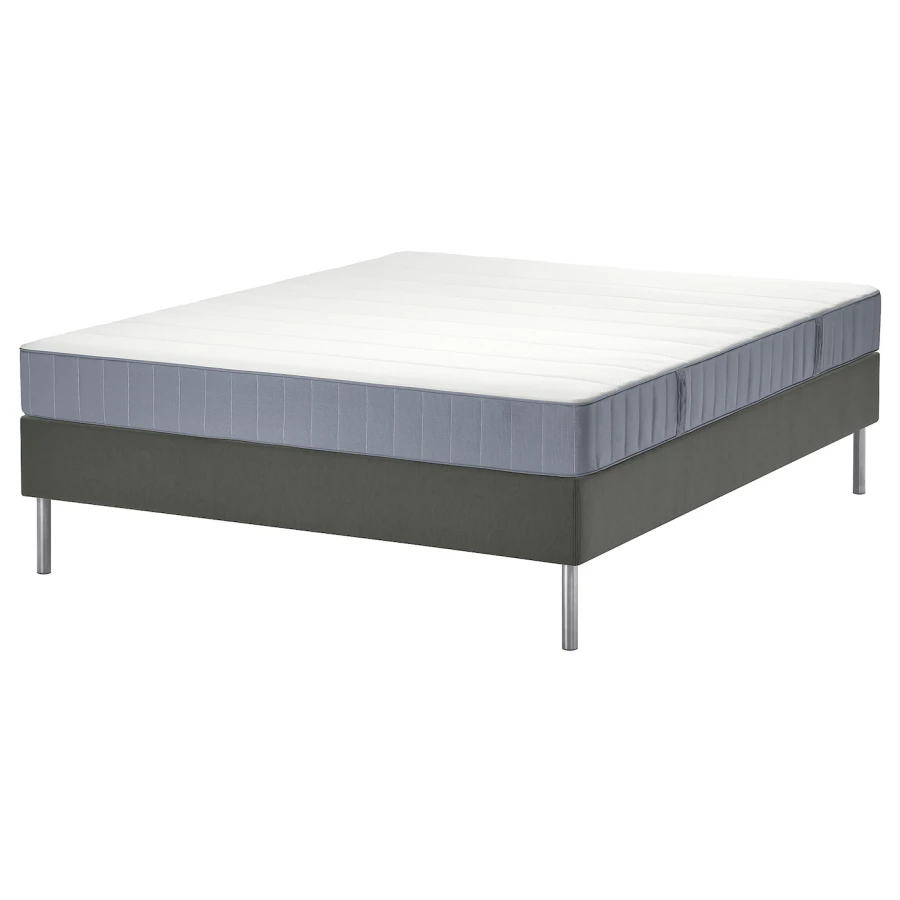 Кровать - LYNGÖR / LYNGОR IKEA/ ЛЮНГЕРЬ ИКЕА, 160х200 см, серый (изображение №1)