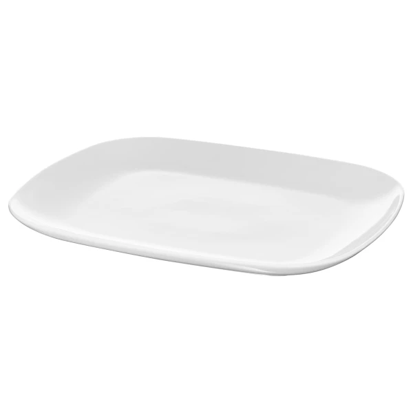Тарелка - IKEA VÄRDERA/VARDERA, 31х26 см, белый, ВЭРДЕРА ИКЕА