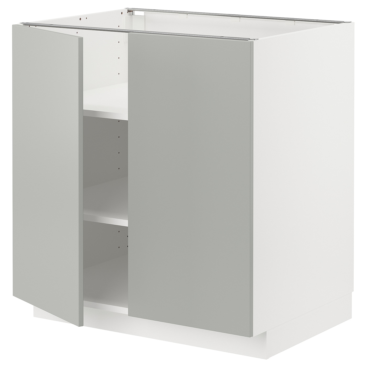 Напольный шкаф - METOD IKEA/ МЕТОД ИКЕА,  80х88 см, белый/светло-серый