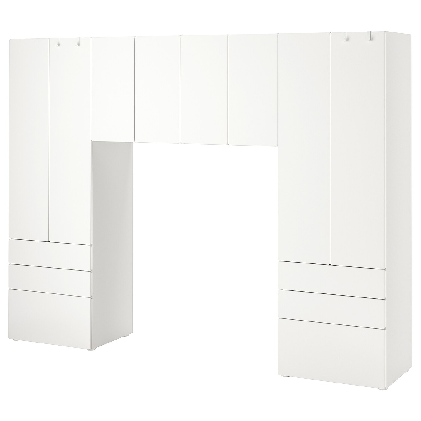Детская гардеробная комбинация - IKEA PLATSA SMÅSTAD/SMASTAD, 181x42x240см, белый, ПЛАТСА СМОСТАД ИКЕА