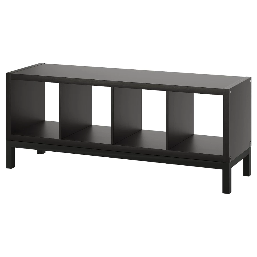 Стеллаж - IKEA KALLAX, 147х39х59 см, черно-коричневый/черный, КАЛЛАКС ИКЕА (изображение №1)