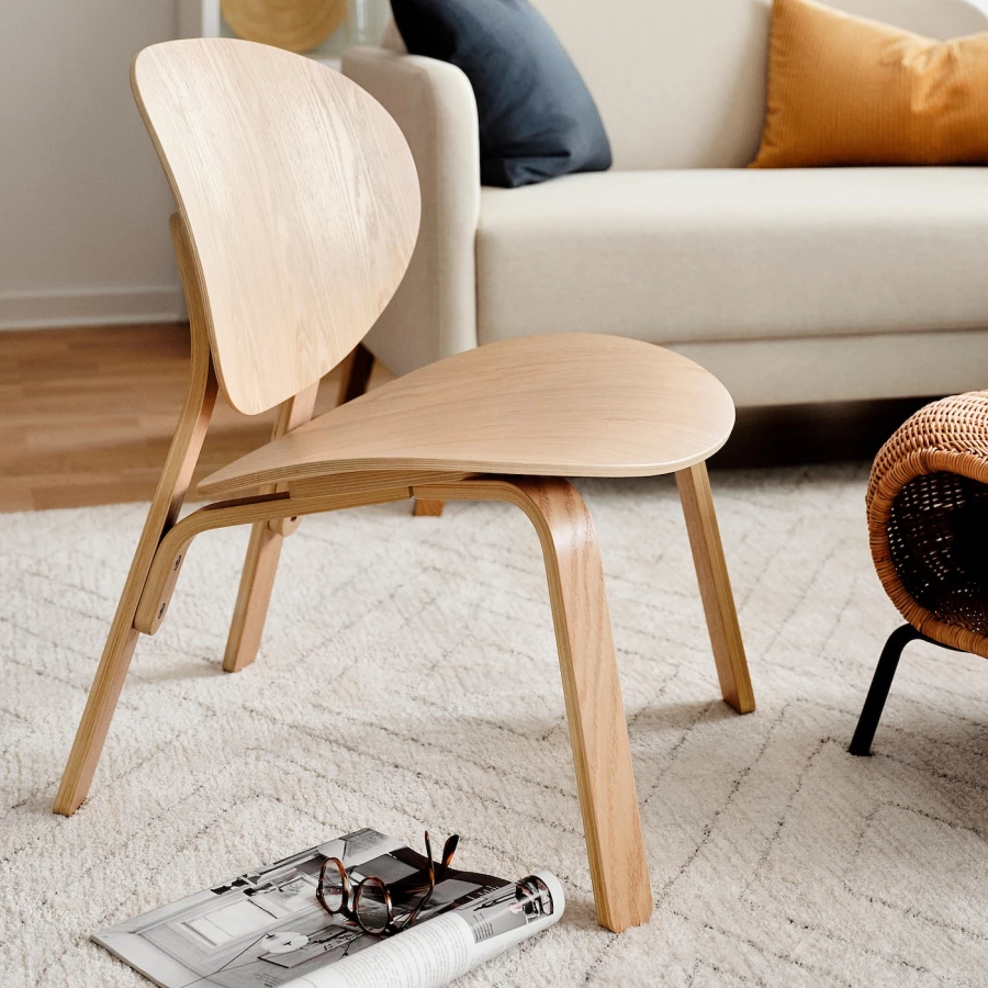 Деревянный стул - FRÖSET IKEA/ФРЕСЕТ ИКЕА, 57х59х74 см, бежевый (изображение №4)