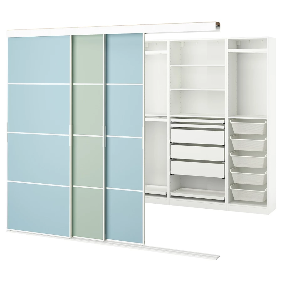 Шкаф - SKYTTA / PAX IKEA/ СКИТТА / ПАКС  ИКЕА, 204х251 см, белый (изображение №1)