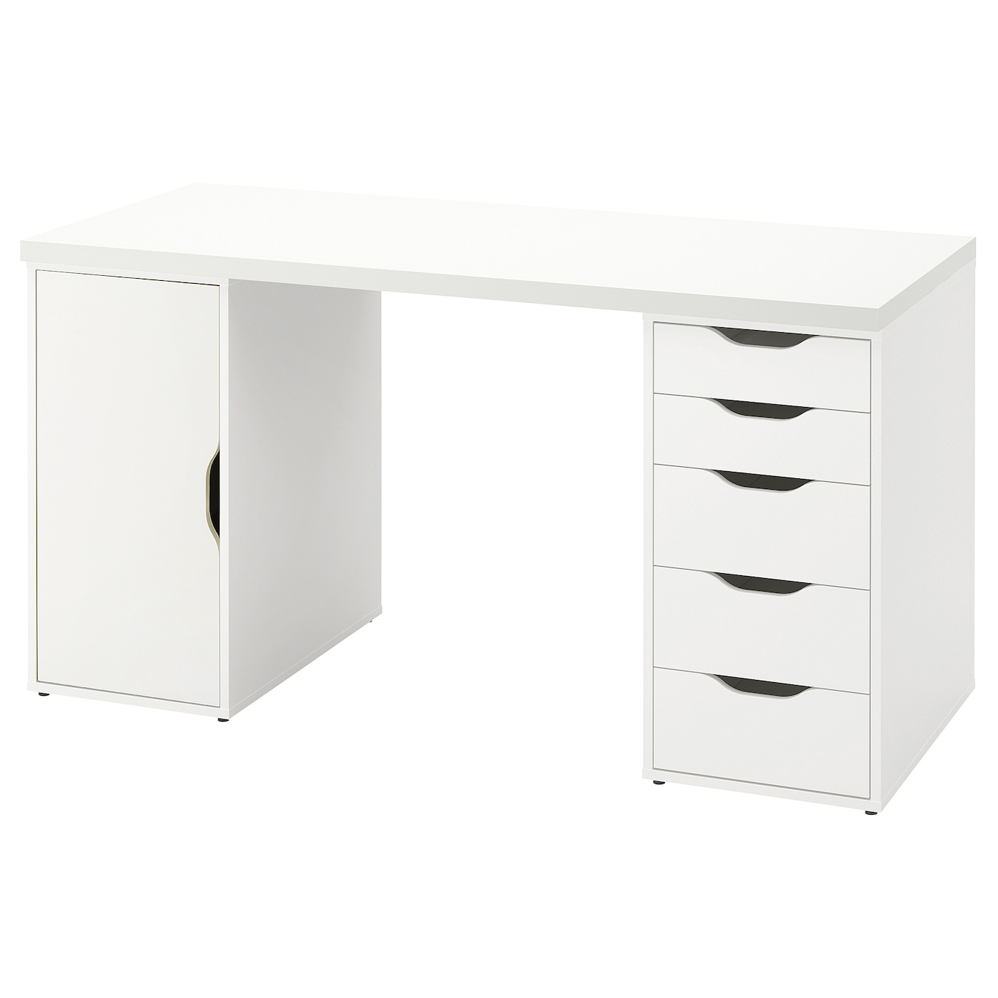 Письменный стол с ящиками - IKEA ALEX/АЛЕКС ИКЕА, 140x60 см, белый