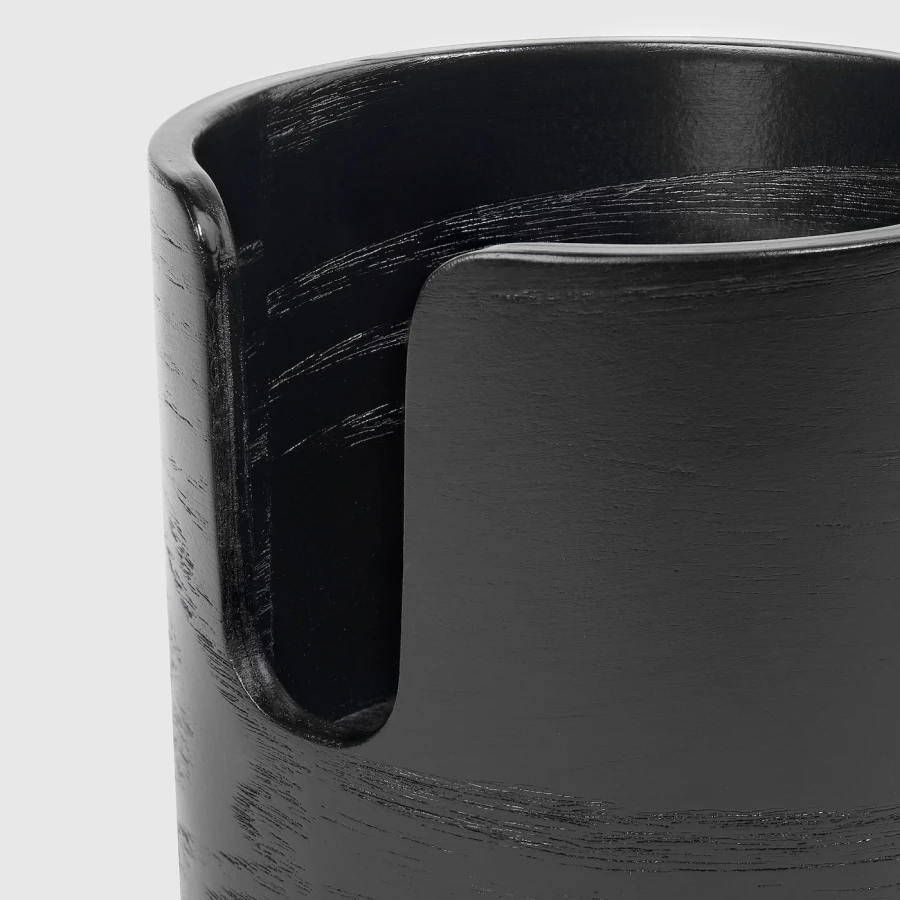 Набор: стакан, держатель для стакана - IKEA LÅNESPELARE/LANESPELARE, 500 мл, нержавеющая сталь/черный, ЛОНЕСПЕЛАРЕ ИКЕА (изображение №4)