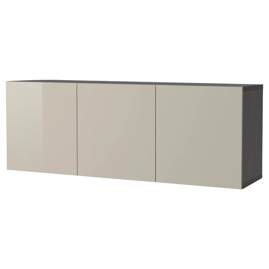 Навесной шкаф - IKEA BESTÅ/BESTA, 180x42x64 см, серый, БЕСТО ИКЕА (изображение №1)