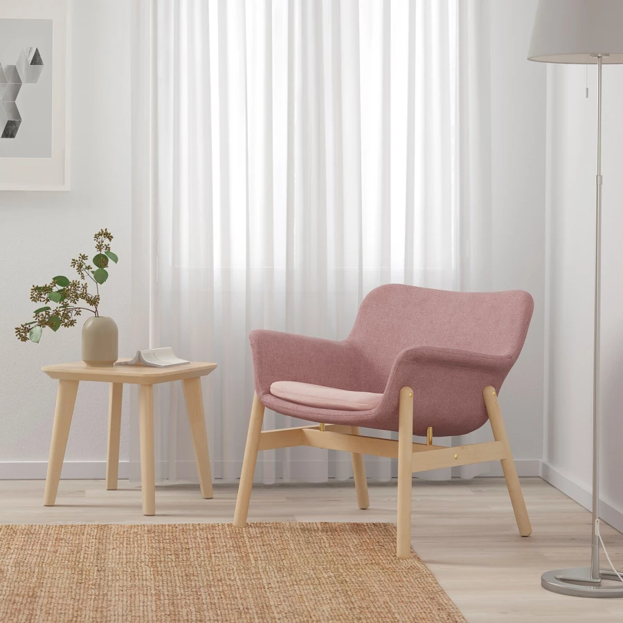 Кресло - IKEA VEDBO, 73х65х75 см, розовый, ВЕДБУ ИКЕА (изображение №2)