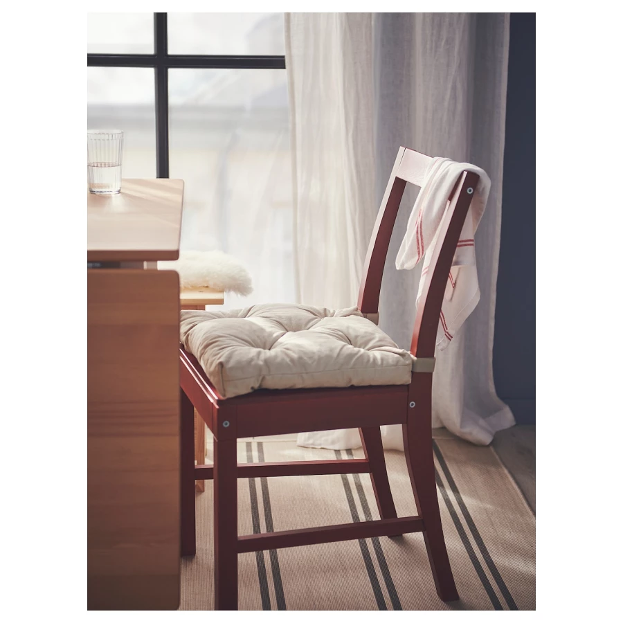 Подушка на стул - MALINDA IKEA/ МАЛИНДА  ИКЕА, 38 см, белый (изображение №5)