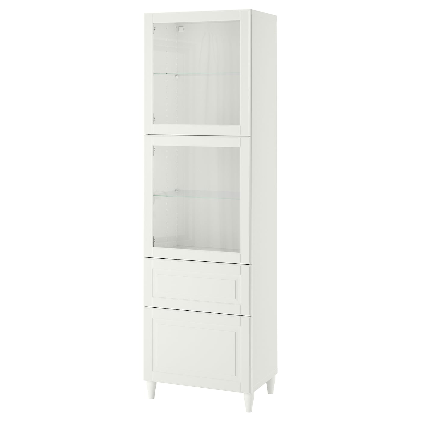 Книжный шкаф - BESTÅ/ BESTА IKEA/ БЕСТА/БЕСТО ИКЕА, 202х60 см, белый