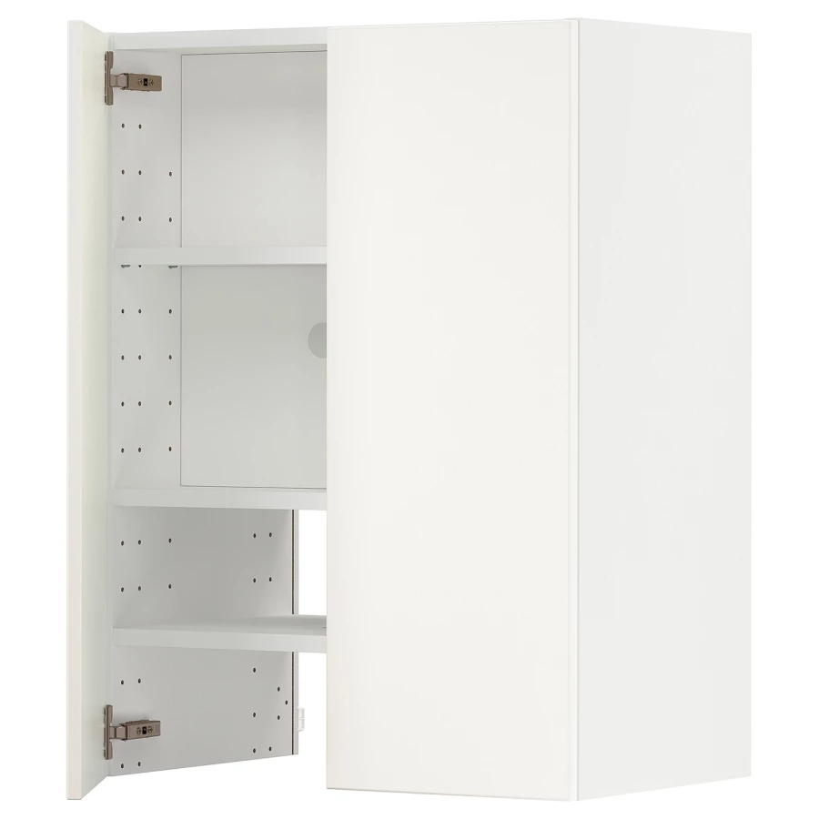 Навесной шкаф с полкой - METOD IKEA/ МЕТОД ИКЕА, 60х80 см, белый/темно-зеленый (изображение №1)