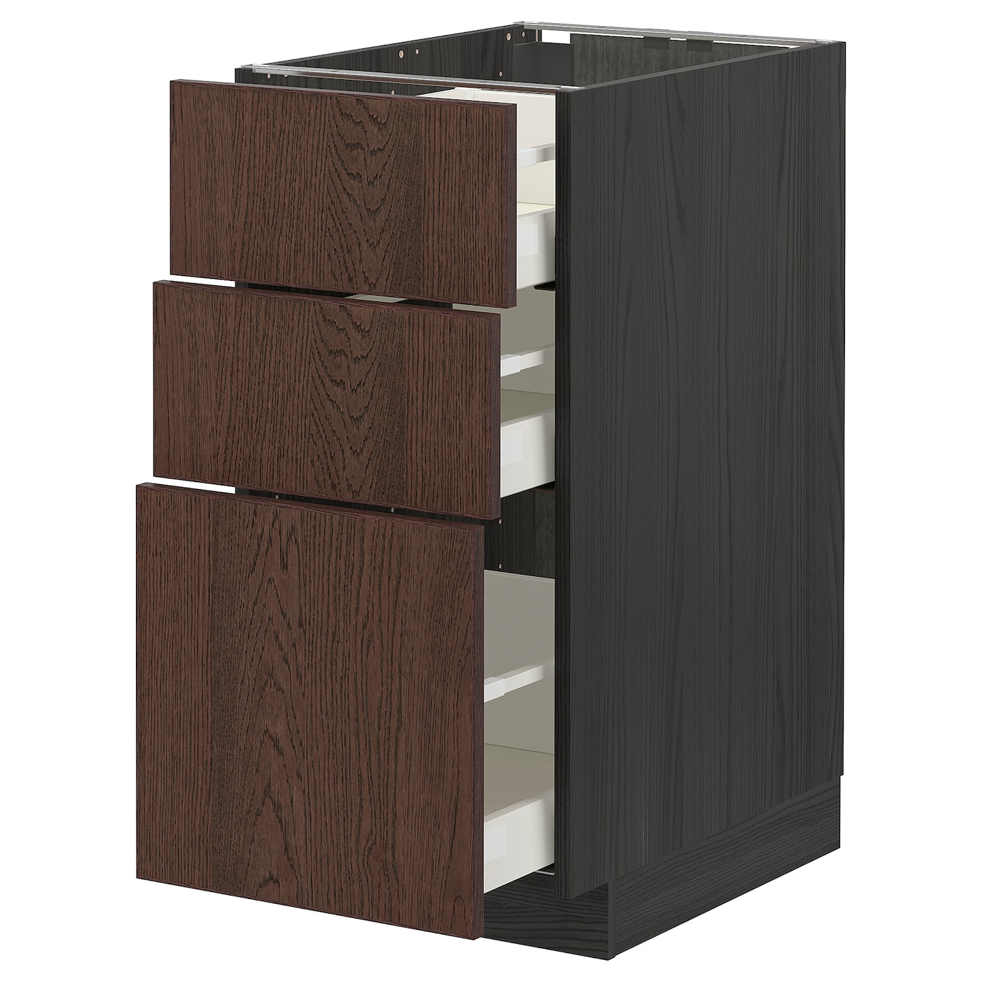 Напольный шкаф - IKEA METOD MAXIMERA, 88x62x40см, темно-коричневый/черный, МЕТОД МАКСИМЕРА ИКЕА