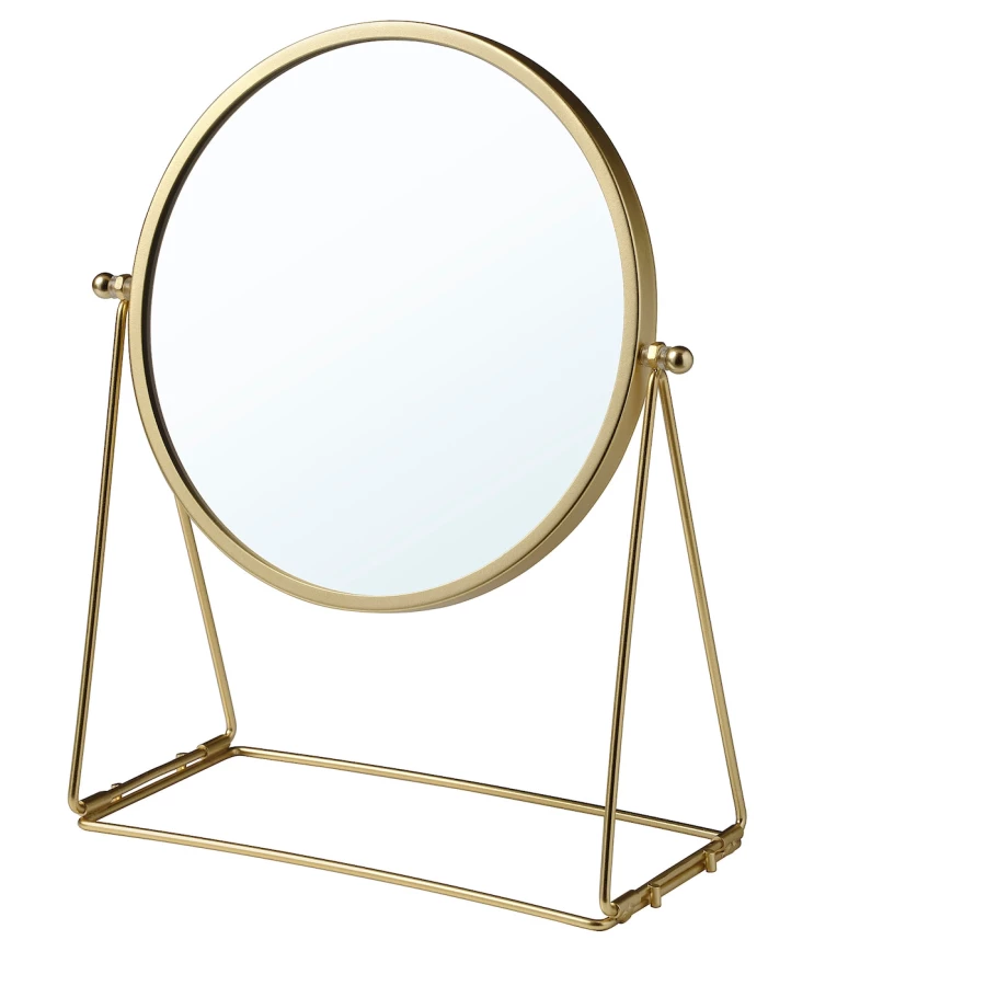 Зеркало - LASSBYN IKEA/ ЛАССБЮН ИКЕА, 17 см, золотистый (изображение №1)