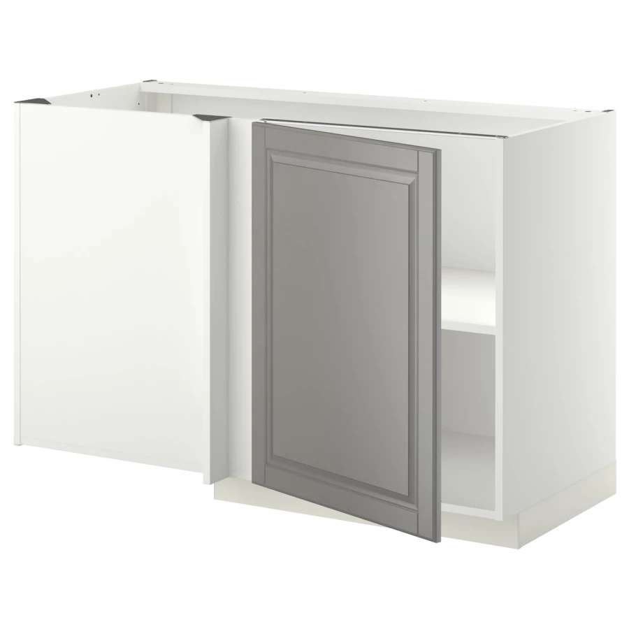 Напольный кухонный шкаф  - IKEA METOD, 88x67,5x127,5см, белый/серый, МЕТОД ИКЕА (изображение №1)