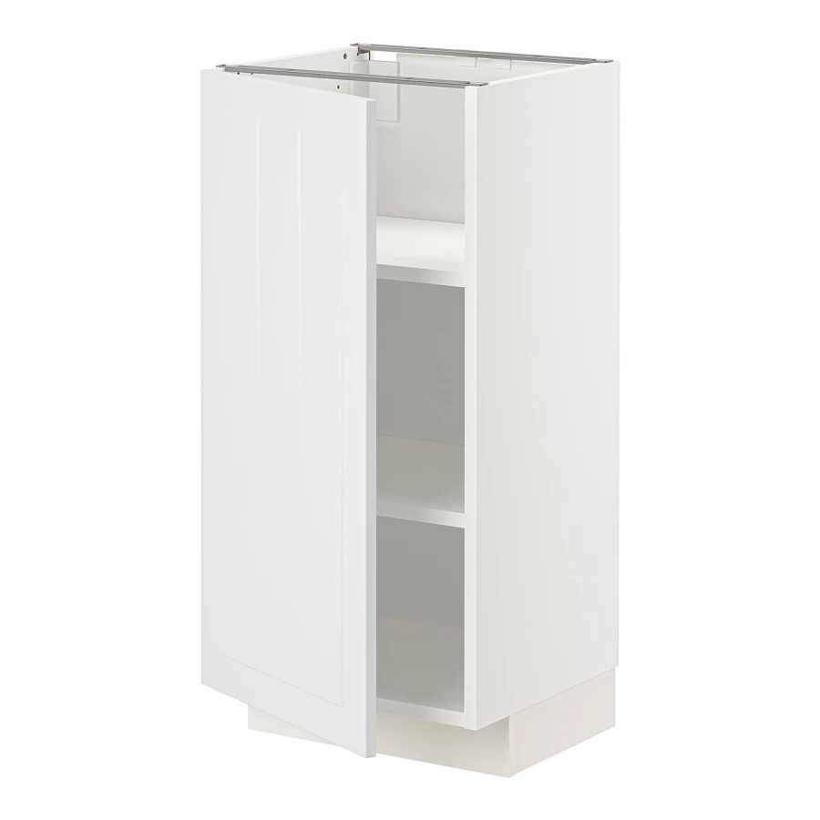 Напольный шкаф - IKEA METOD, 88x39,5x40см, белый, МЕТОД ИКЕА (изображение №1)