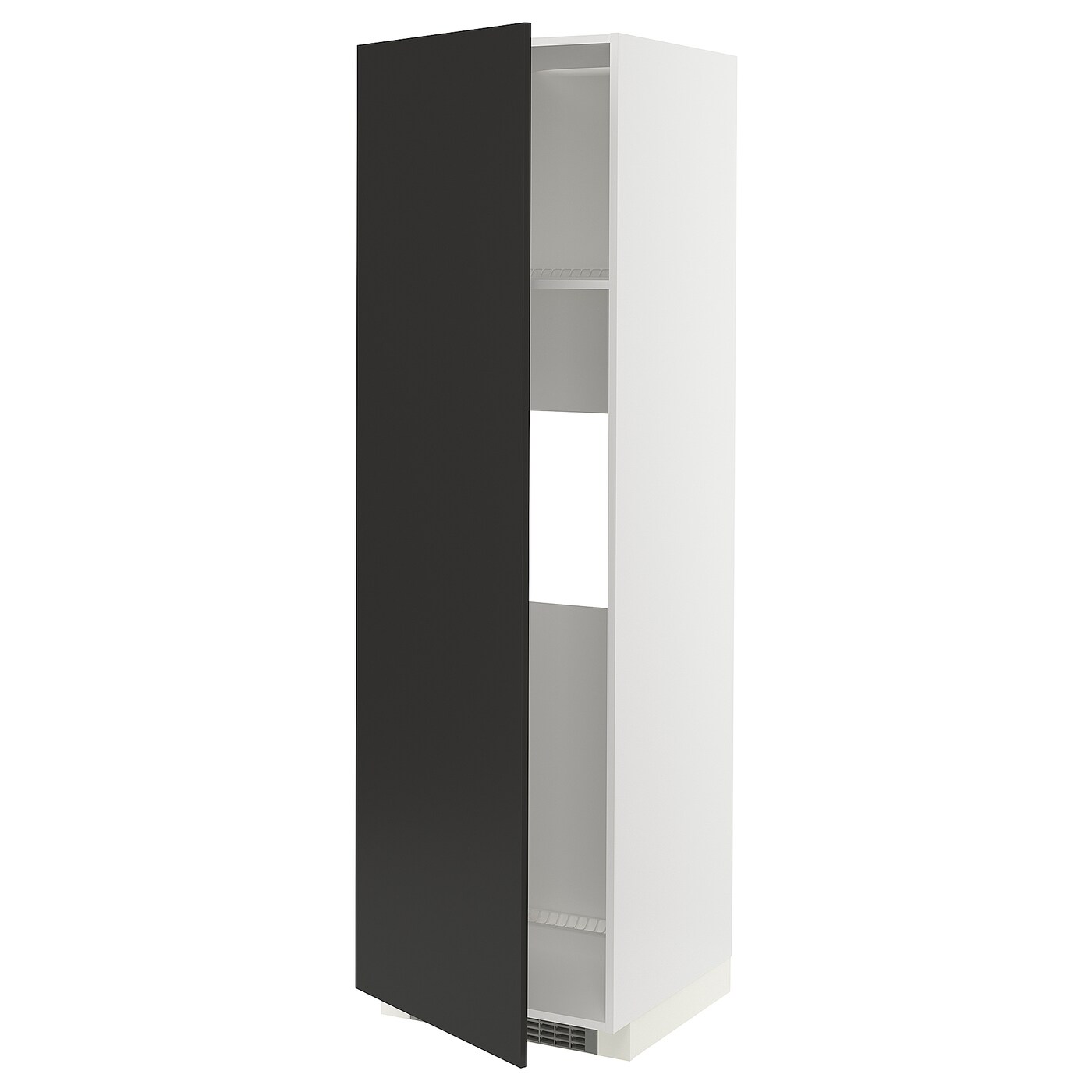 Высокий кухонный шкаф - IKEA METOD/МЕТОД ИКЕА, 200х60х60 см, белый/черный