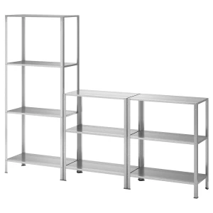 Стеллаж - IKEA HYLLIS, 180х27х74-140 см, оцинкованный, ХИЛЛИС ИКЕА