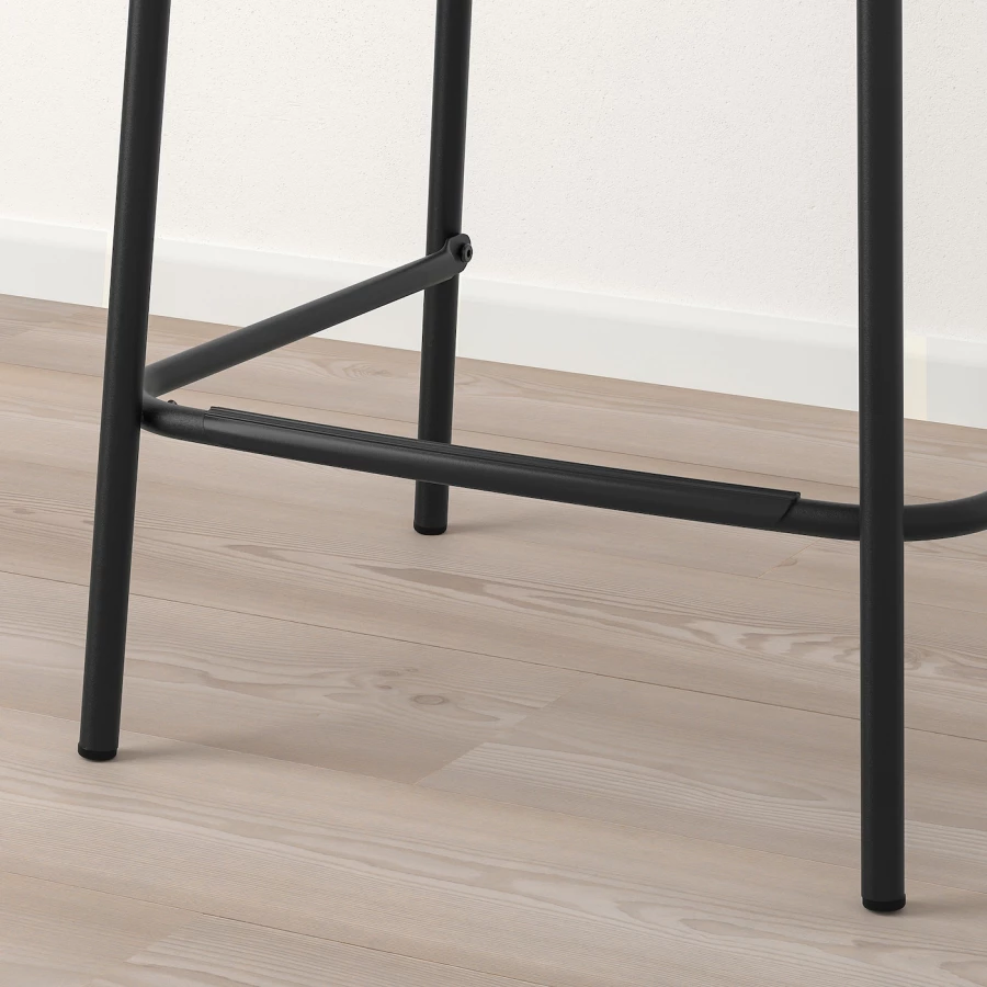 Комплект барного стола и барных стульев - HÅVERUD/HАVERUD/STIG IKEA, ХОВЕРЮД/СТИГ ИКЕА, 192/93х105Х66 см, смёрный/коричневый (изображение №6)