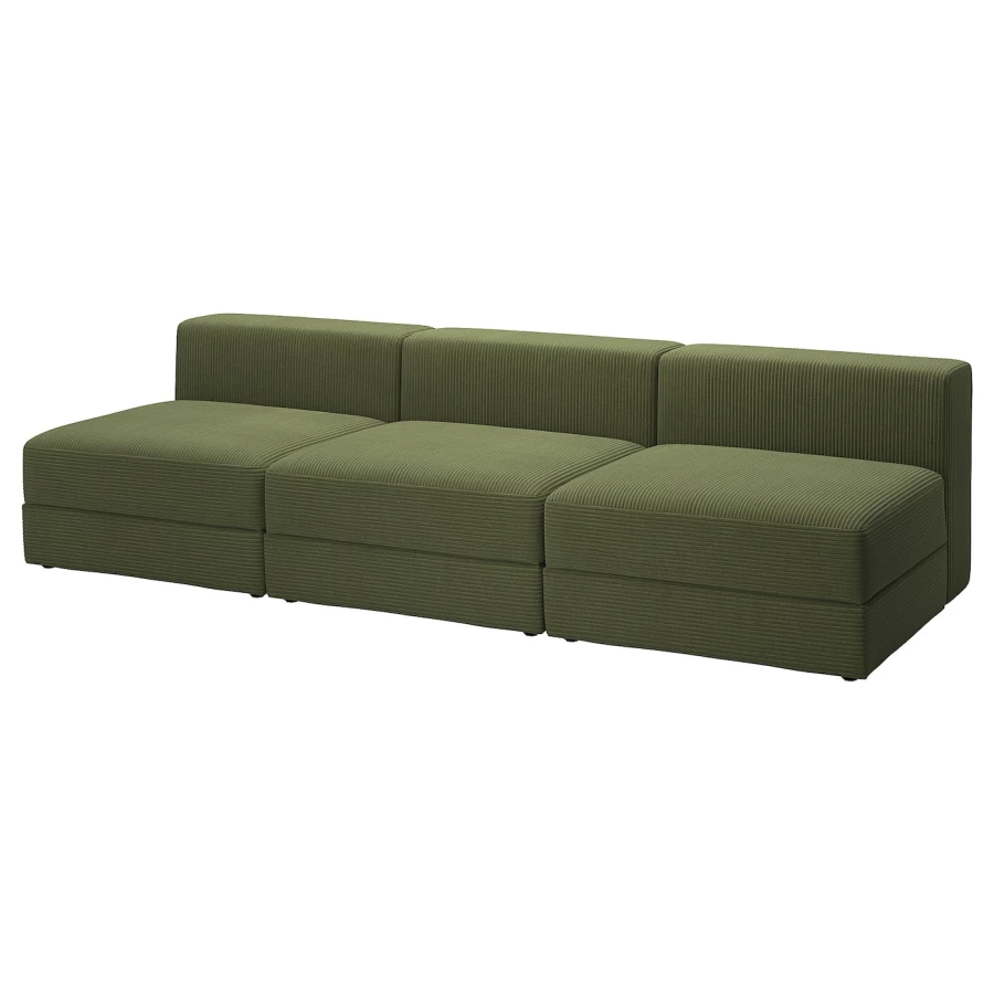 Трёхместный диван - IKEA JÄTTEBO 4/JATTEBO 4, 71x95x285см, темно-зеленый, ЙЕТТЕБО 4 ИКЕА (изображение №1)