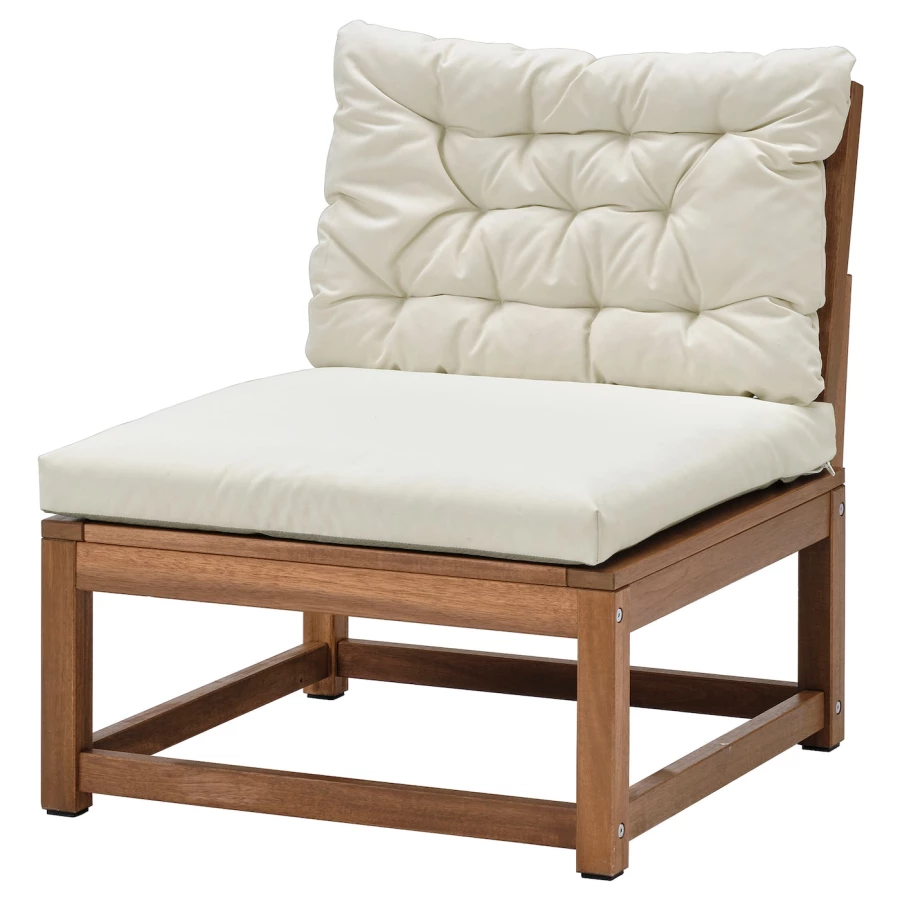 Садовое кресло - IKEA NÄMMARÖ/NAMMARO, коричневый/белый, НЭММАРО ИКЕА (изображение №1)
