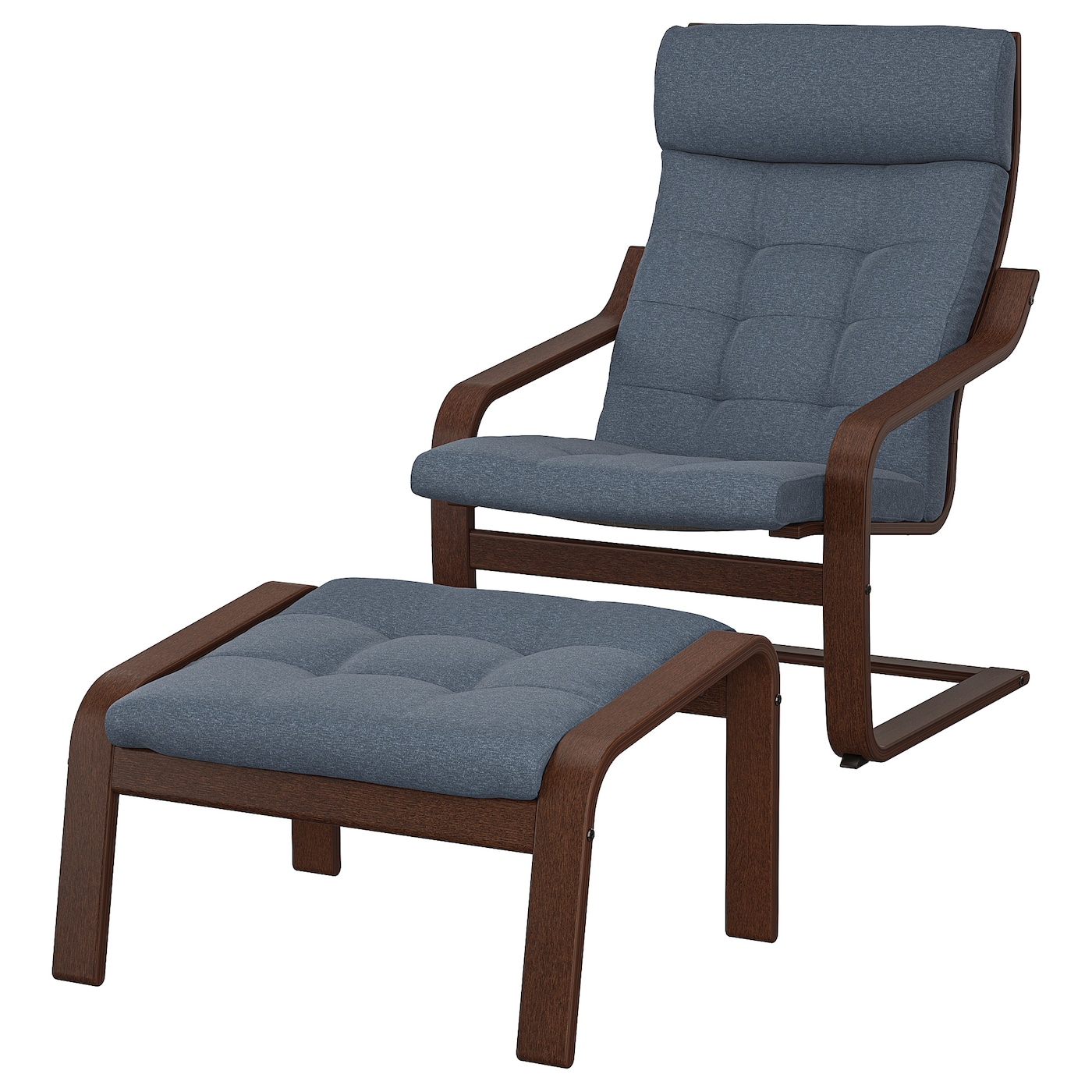 Кресло-качалка - POÄNG / POАNG IKEA/  ПОЭНГ ИКЕА,  72х62 см, синий