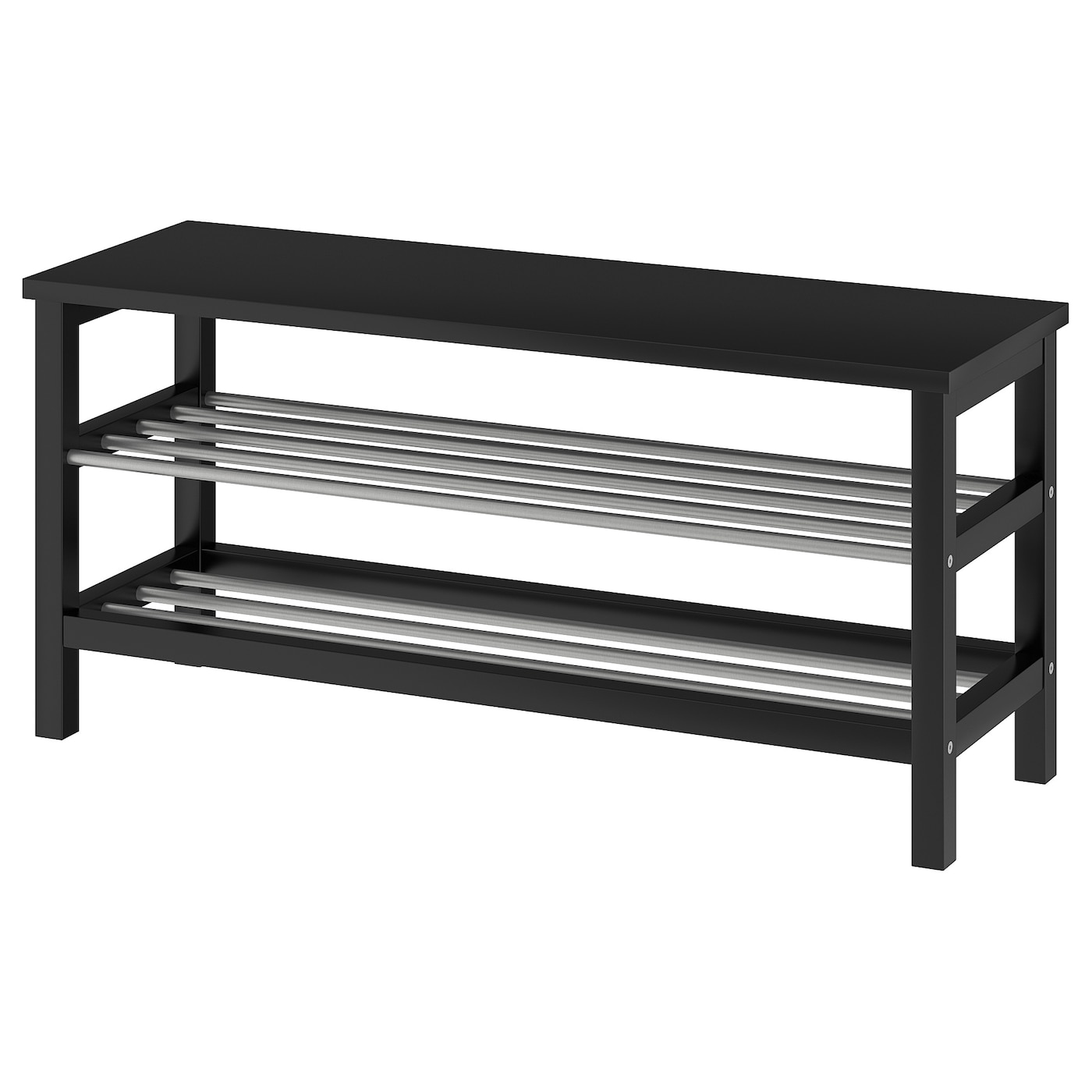 Скамейка с местом для обуви - TJUSIG IKEA/ЧУСИГ ИКЕА, 108x50 см, черный