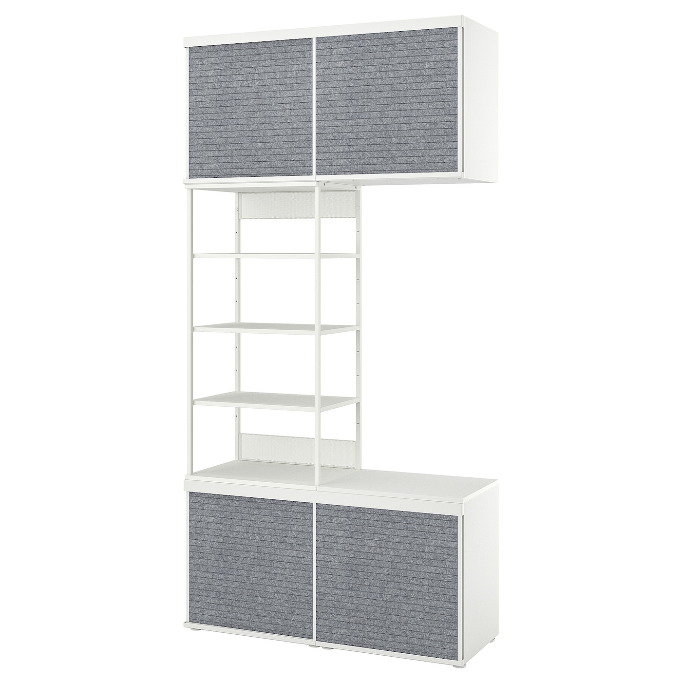 Комбинация для хранения - PLATSA  IKEA/ ПЛАТСА  ИКЕА, 241х120 см, белый/серый