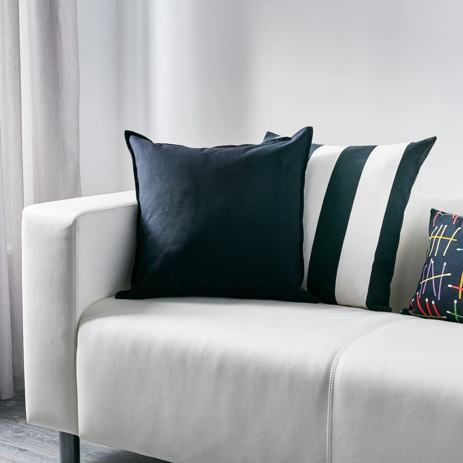 Чехол на подушку - GURLI IKEA/ ГУРЛИ ИКЕА, 50х50 см,  черный (изображение №3)