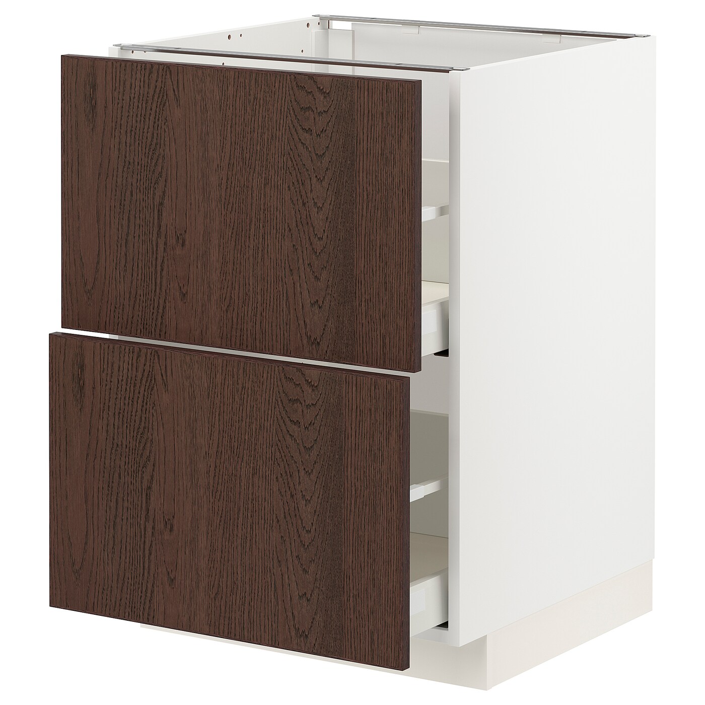 Напольный шкаф  - IKEA METOD MAXIMERA, 88x61,6x60см, белый/коричневый, МЕТОД МАКСИМЕРА ИКЕА