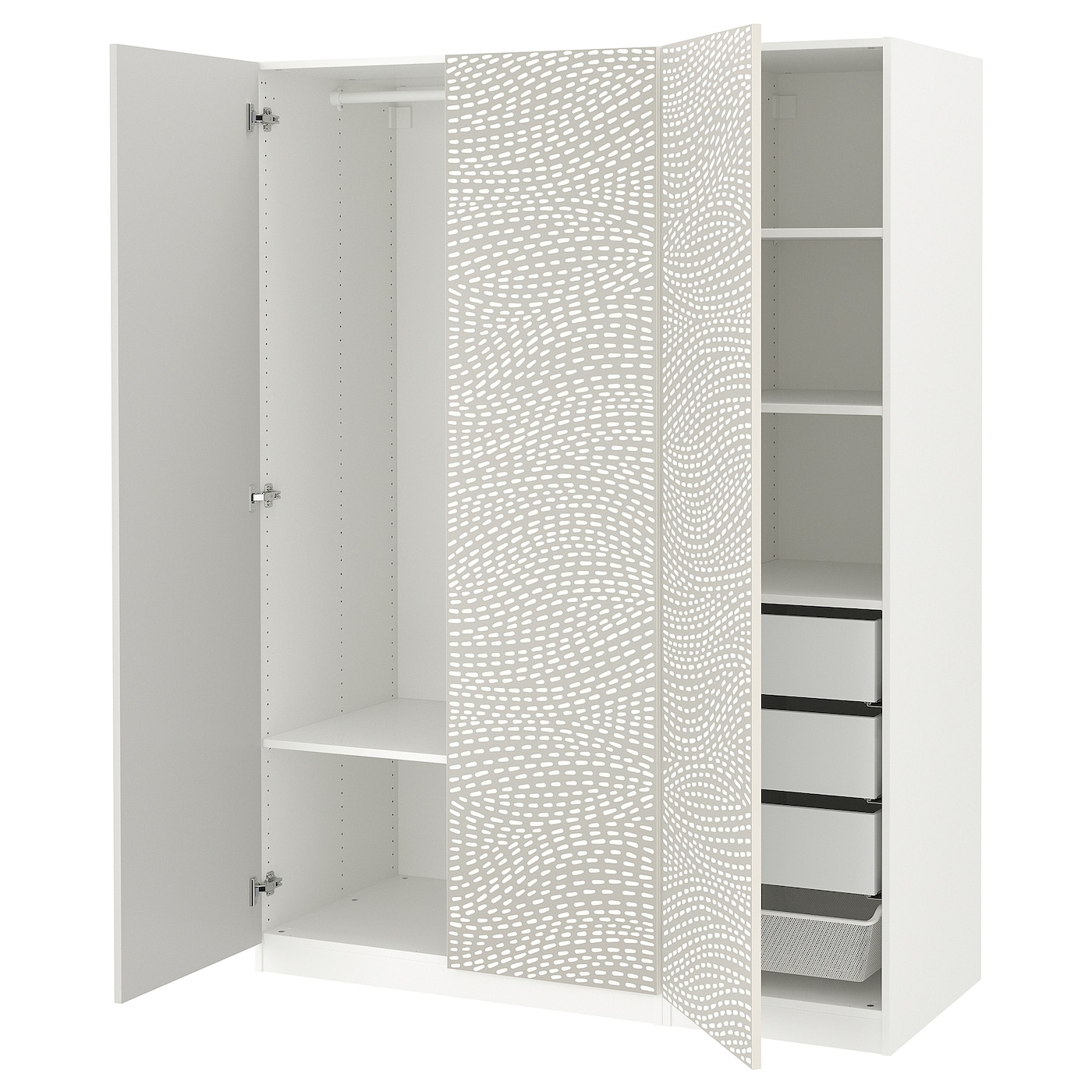 Шкаф - IKEA PAX/MISTUDDEN/ПАКС/МИСТУДДЕН ИКЕА, 60х150х201,2 см, белый/серый