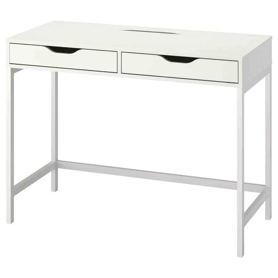 Письменный стол с ящиками - IKEA ALEX/АЛЕКС ИКЕА, 100x48 см, белый (изображение №1)