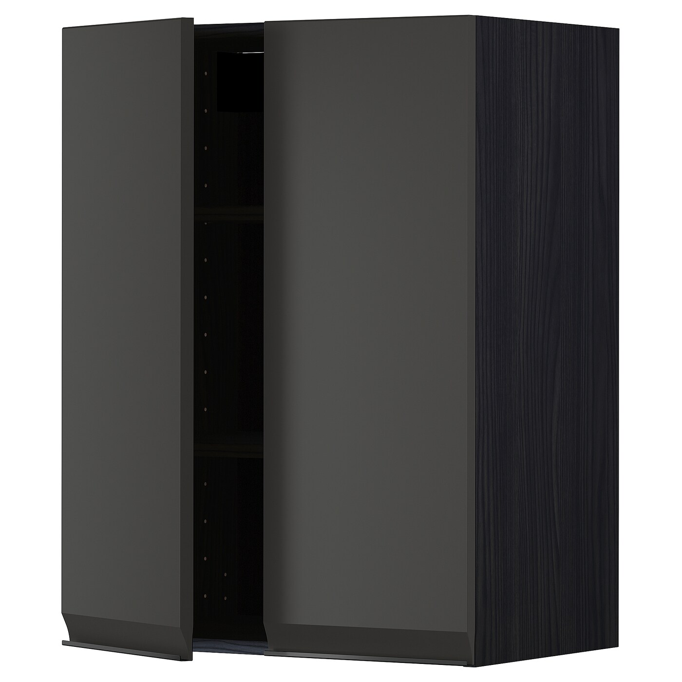 Навесной шкаф с полкой - METOD IKEA/ МЕТОД ИКЕА, 60х80 см, черный