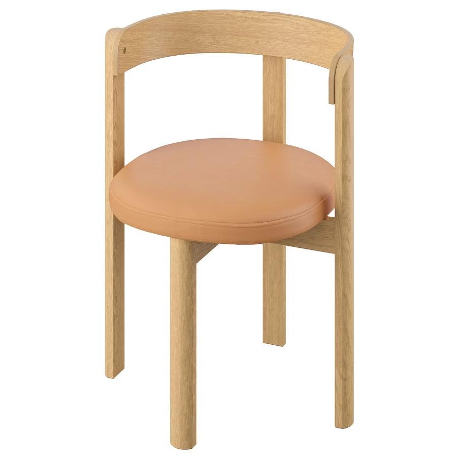 Стул IKEA STOCKHOLM 2025/СТОКГОЛЬМ ИКЕА, 50х74х56 см, светло-коричневый/оранжевый (изображение №1)