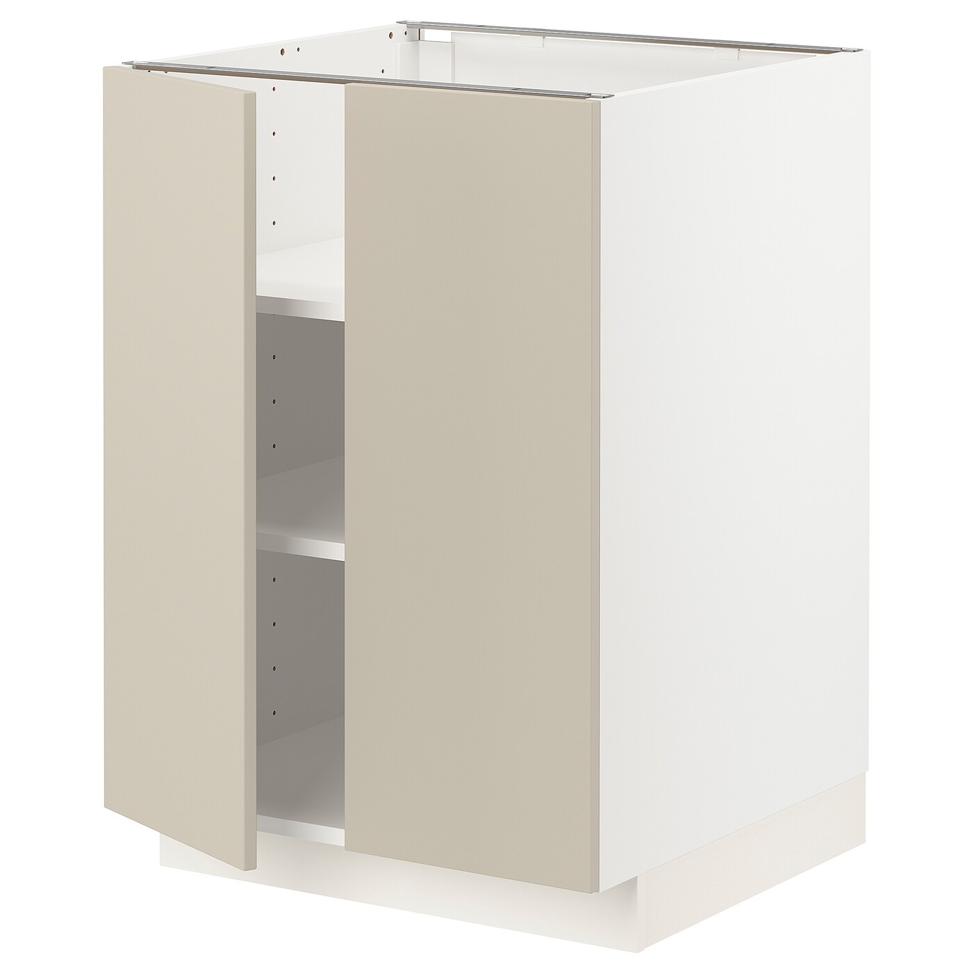Напольный шкаф - METOD IKEA/ МЕТОД ИКЕА,  60х88 см, белый/бежевый