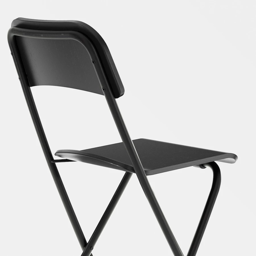Барный стул со спинкой, складной - IKEA FRANKLIN/ФРАНКЛИН ИКЕА , черный, 63 см (изображение №4)