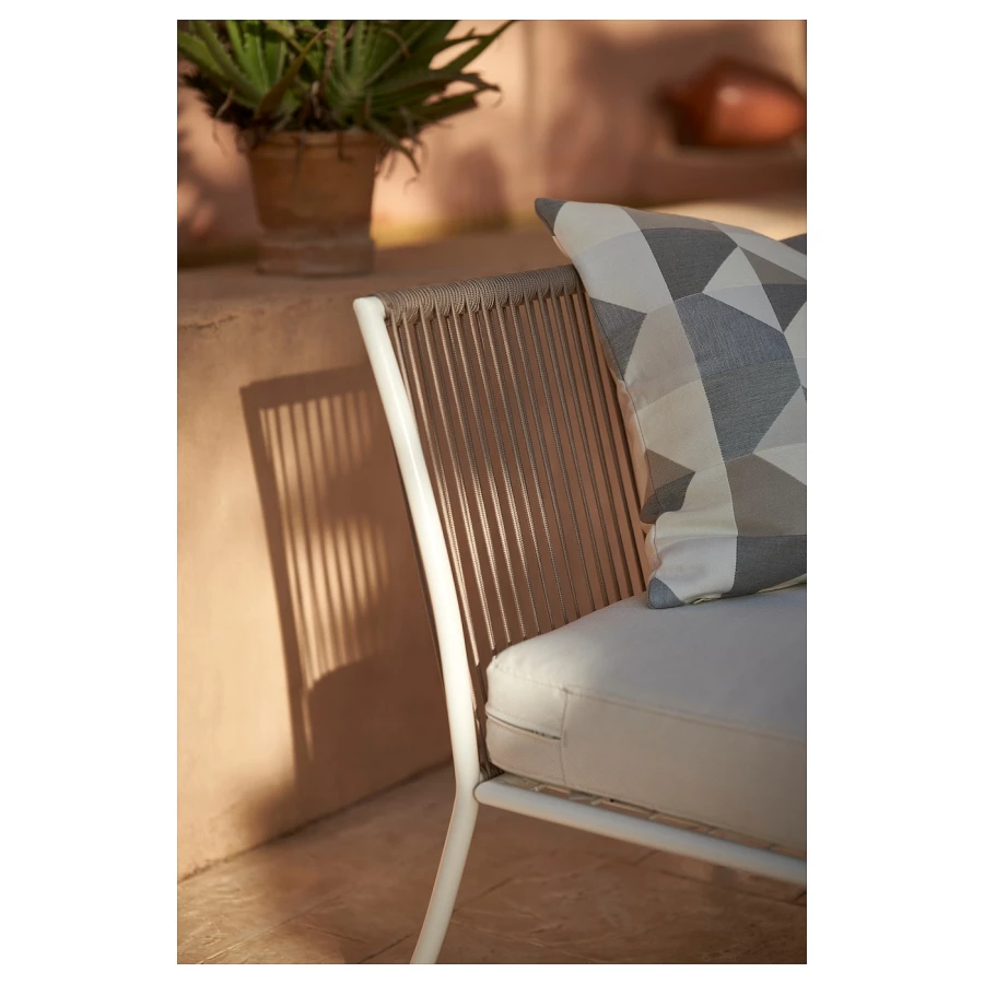 Садовое кресло - IKEA SEGERÖN/SEGERON, 69х62 см, белый, СЕГЕРОН ИКЕА (изображение №10)