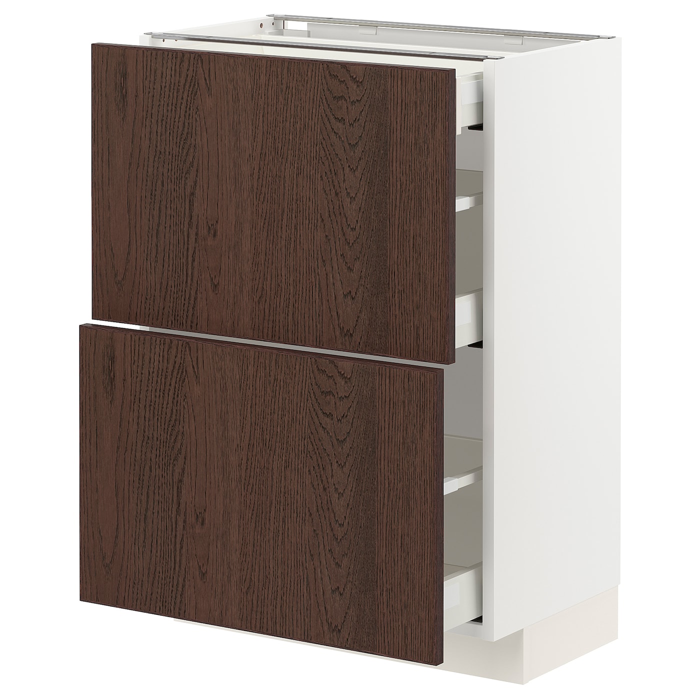 Напольный кухонный шкаф  - IKEA METOD MAXIMERA, 88x39,2x60см, белый/коричневый, МЕТОД МАКСИМЕРА ИКЕА