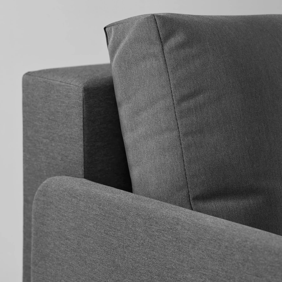 3-местный диван с кушеткой - IKEA BRUKSVARA/БРУКСВАРА ИКЕА, 203х85х80 см, черный (изображение №6)