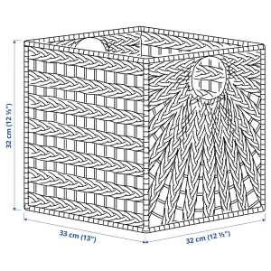 Второе фото. Корзина - LUSTIGKURRE IKEA/ ЛУСТИГКЮРРЕ ИКЕА, 32х33х32 см, бежевый