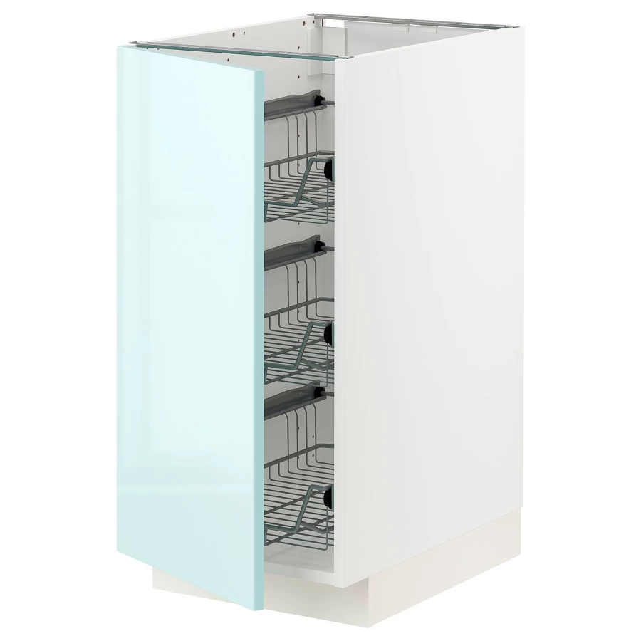 Напольный шкаф  - IKEA METOD MAXIMERA, 88x62x40см, белый/голубой, МЕТОД МАКСИМЕРА ИКЕА (изображение №1)