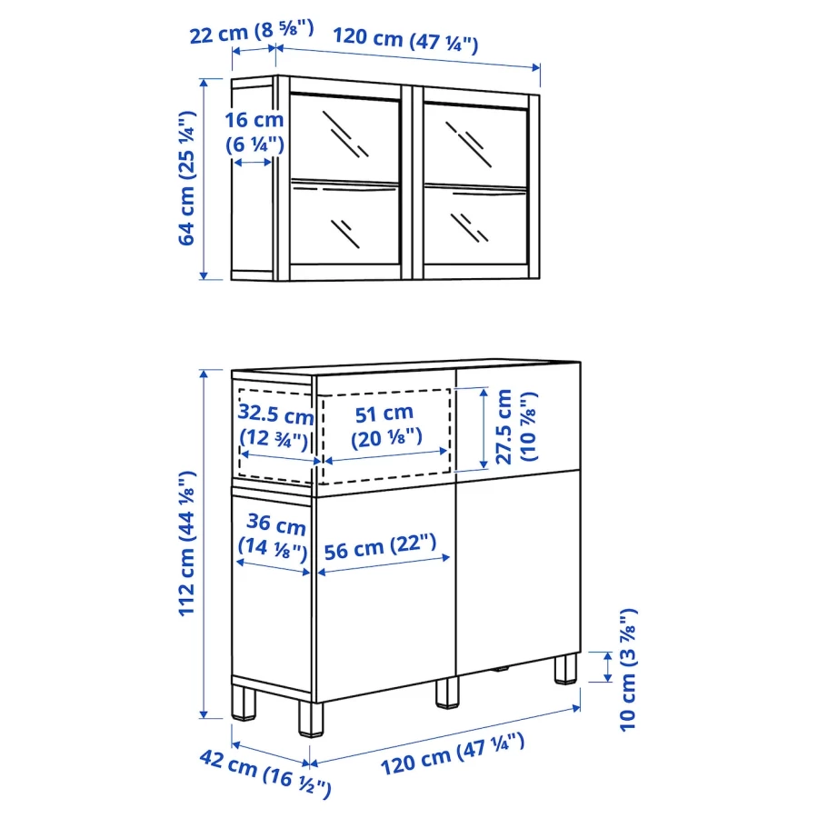 BESTÅ Комбинация полок с дверцами/ящиками ИКЕА (изображение №8)