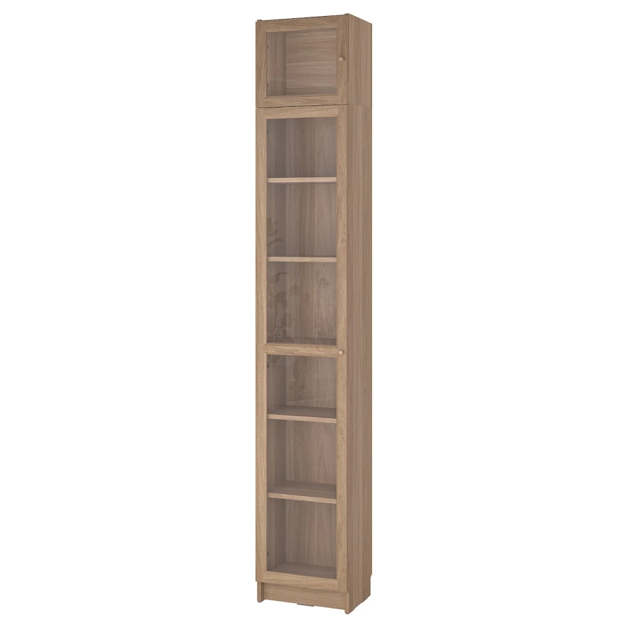 Книжный шкаф -  BILLY / OXBERG IKEA/ БИЛЛИ/ ОКСБЕРГ ИКЕА,40х30х237 см, под беленый дуб (изображение №1)