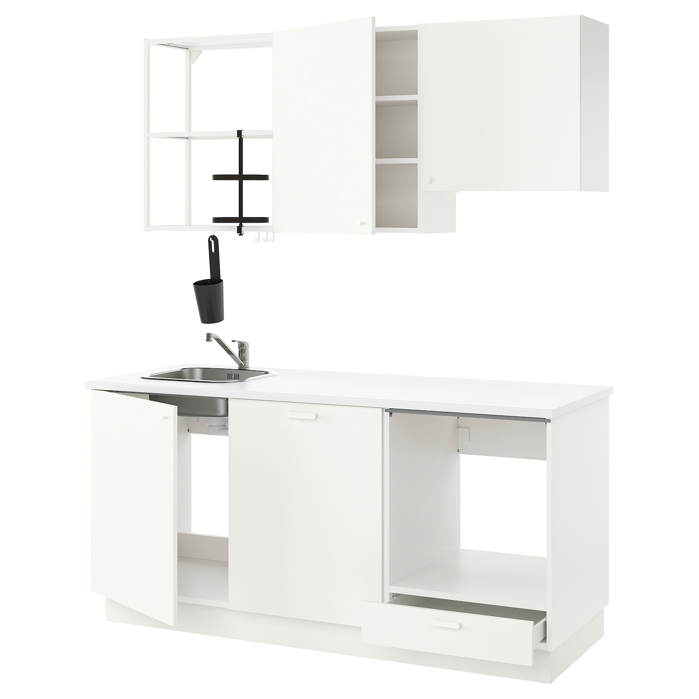 Кухня -  ENHET  IKEA/ ЭНХЕТ ИКЕА, 222х183 см, белый
