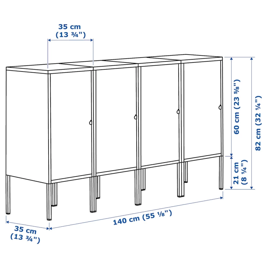 Книжный шкаф - LIXHULT IKEA/ ЛИКСГУЛЬТ ИКЕА,  82х140 см, черный (изображение №5)