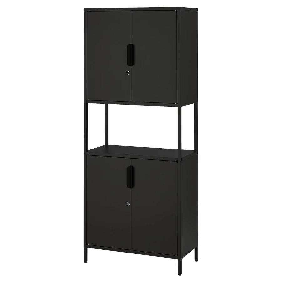 Шкаф - TROTTEN IKEA/ ТРОТТЕН ИКЕА,  173х70 см, черный (изображение №1)