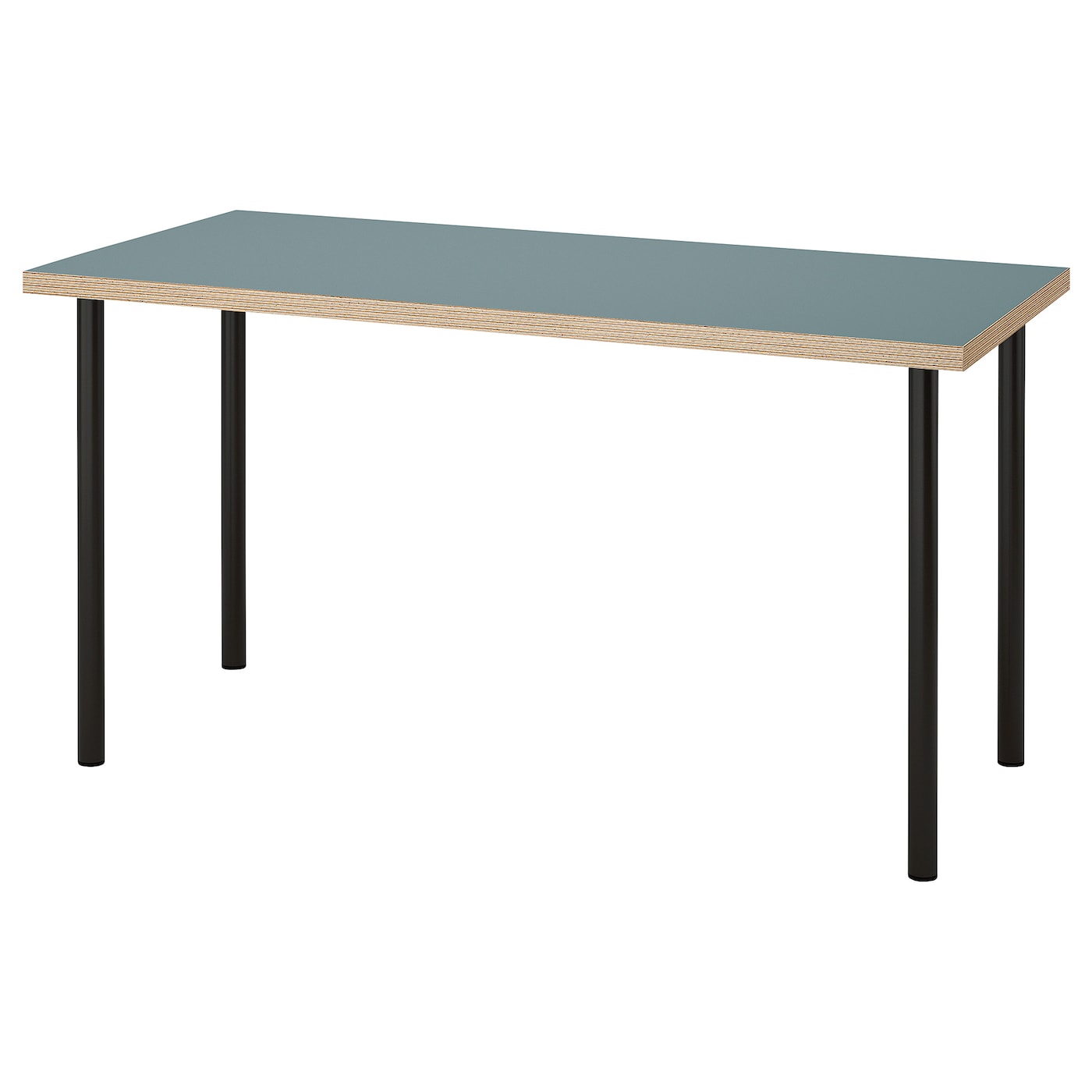 Письменный стол - IKEA LAGKAPTEN/ADILS, 140х60 см, серый/черный, ЛАГКАПТЕН/АДИЛЬС ИКЕА