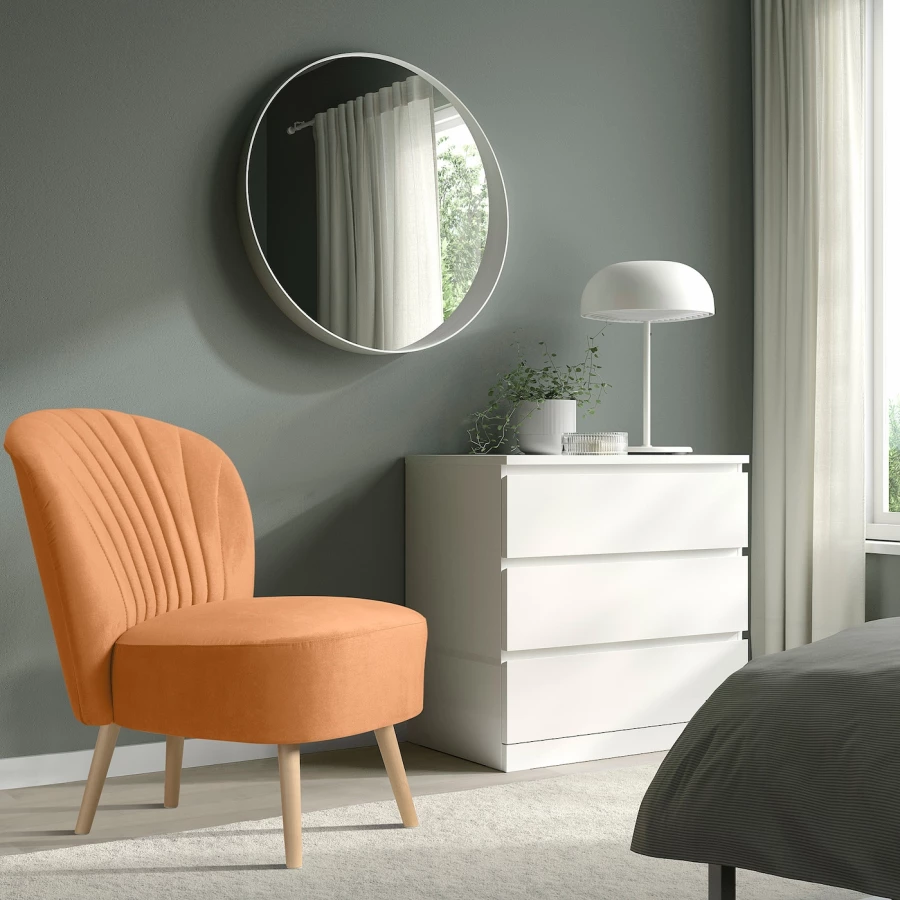 Кресло - IKEA BILLHAMN, 59х78х82 см, оранжевый, БИЛЛХАМН ИКЕА (изображение №3)