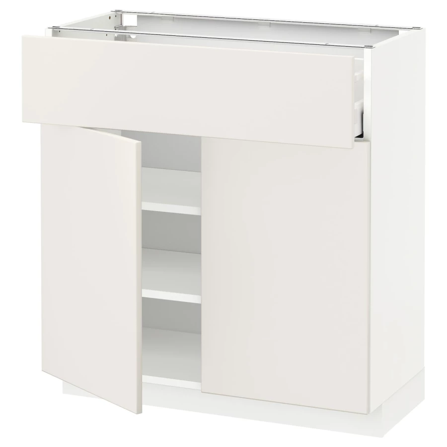 Напольный кухонный шкаф  - IKEA METOD MAXIMERA, 80x37x80см, белый, МЕТОД МАКСИМЕРА ИКЕА (изображение №1)