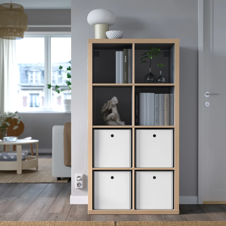 Органайзер - IKEA KUGGIS/ КУГГИС ИКЕА, 32x32x32 см, белый (изображение №2)