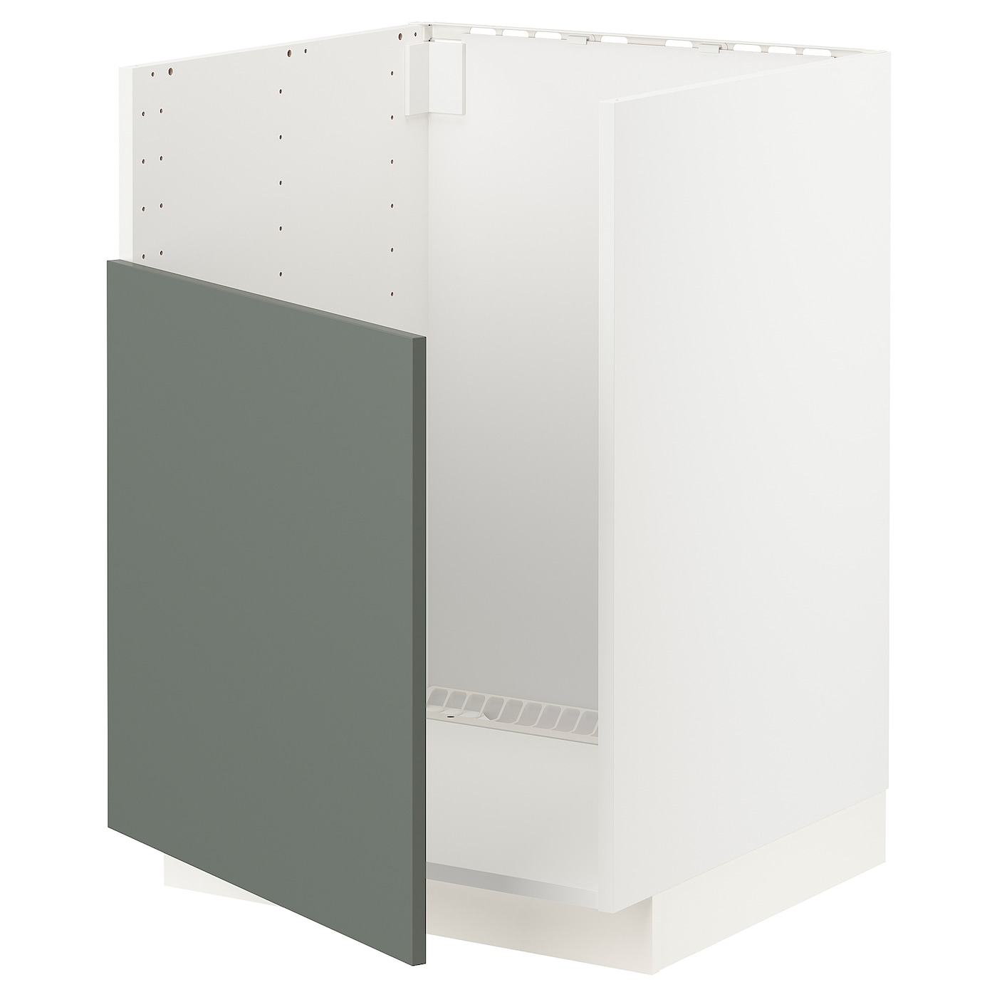 Напольный шкаф - IKEA METOD/  МЕТОД ИКЕА , 88x60см, белый/зеленый